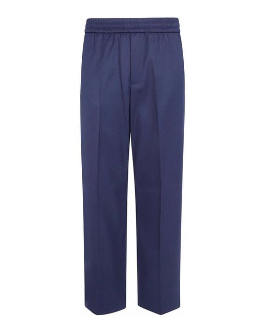 Golden Goose Deluxe Brand Blue Lennon Jogging Pant Compact Wool Blend for men