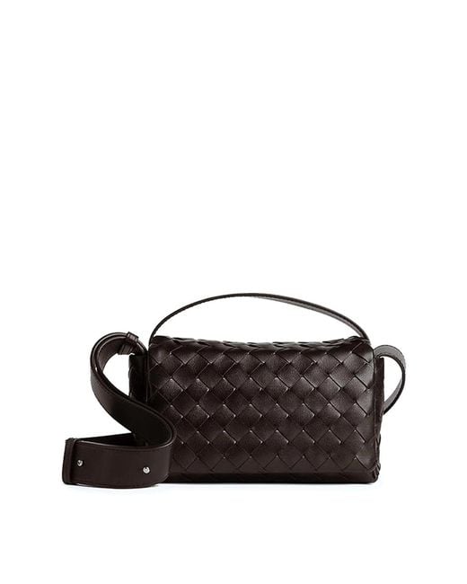 Bottega Veneta Black Intrecciato Mini Bag With Flap for men