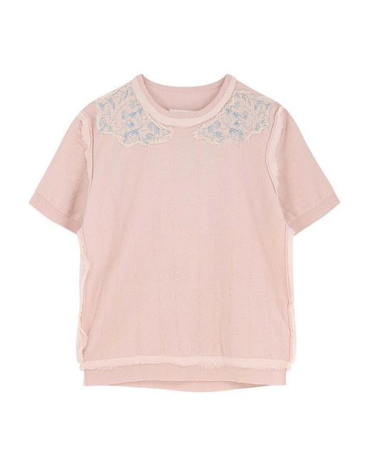 Maison Margiela Pink Virgin Wool Sweater