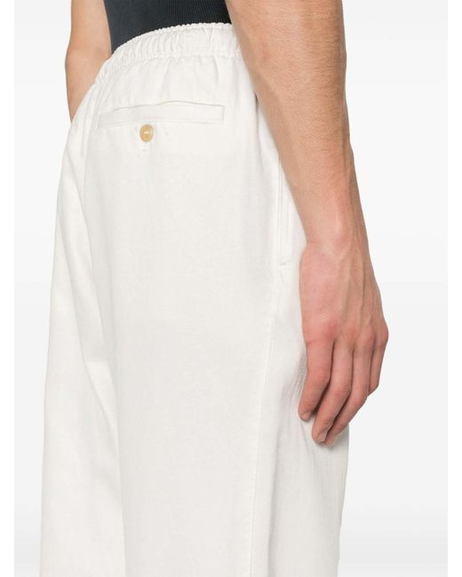 Palm Angels White Ivory Cotton Blend Pants for men
