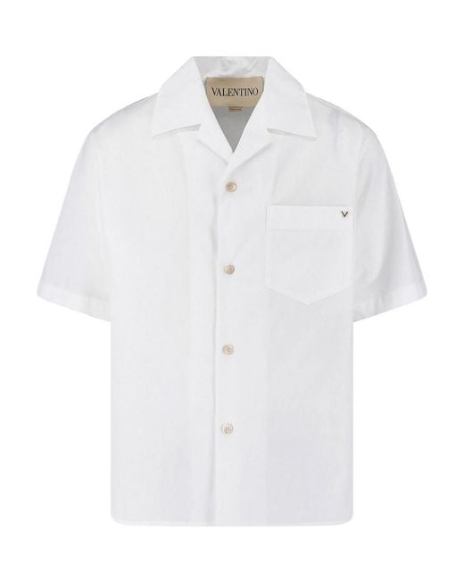 Valentino Garavani White Vgold Cotton Shirt for men