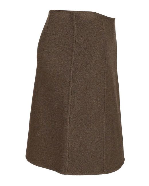 P.A.R.O.S.H. Brown Midi Skirt