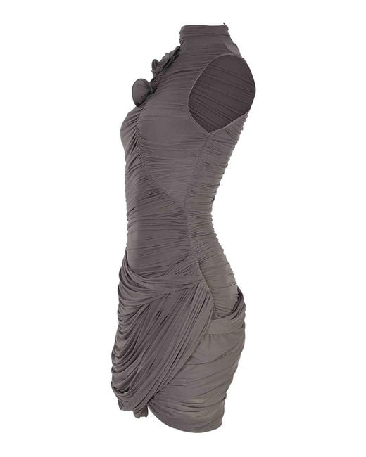 Magda Butrym Gray Dress Made Of Cupro
