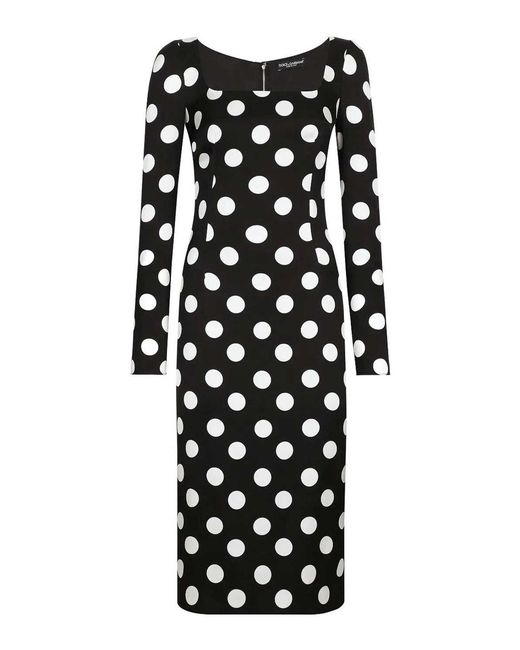 Dolce & Gabbana Black Silk Dress