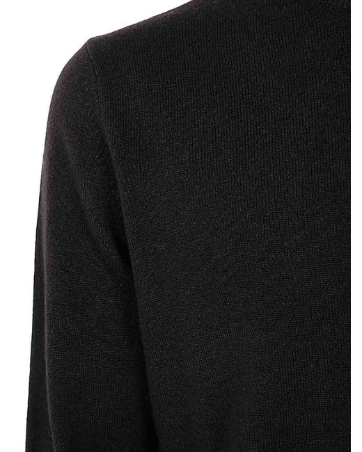 FILIPPO DE LAURENTIIS Black Long Sleeves Round Neck for men