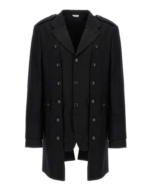 Comme Des Garcons Hommes Plus Black Double Layer Blazer Coat for men