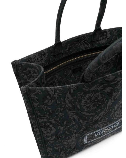 Versace Black Large Barocco Bag for men