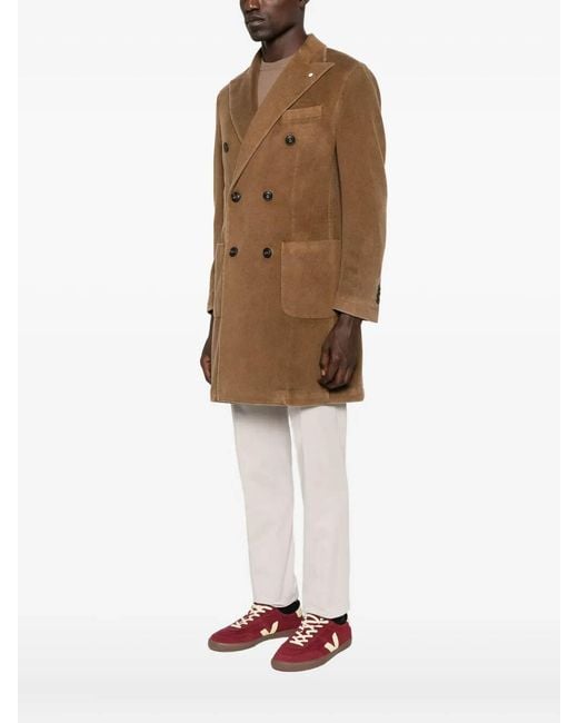 L.b.m. 1911 Brown Wool&Cashmere Coat for men