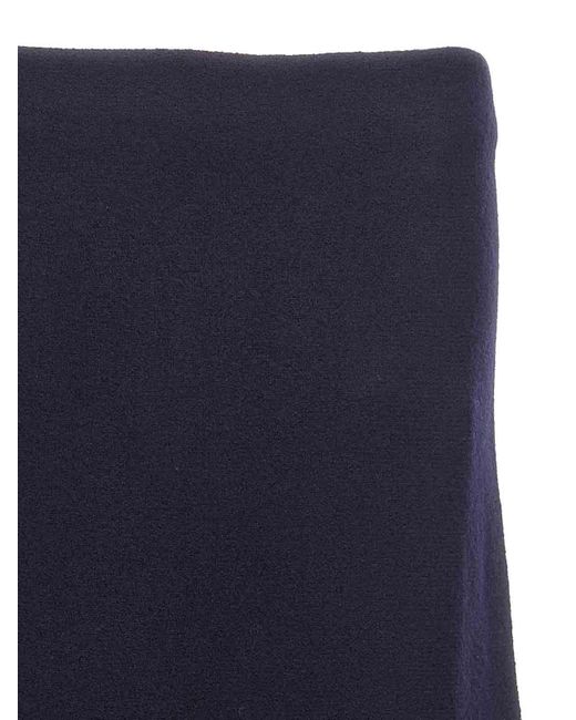 Jil Sander Blue Long Wool Skirt