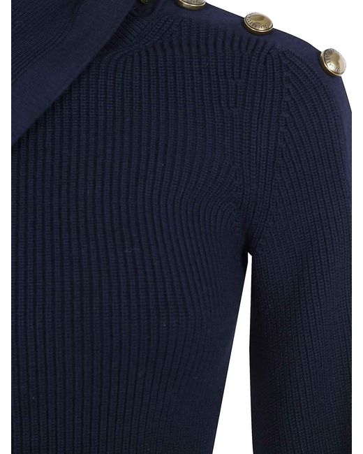 Elisabetta Franchi Blue Tricot Round Neck Sweater