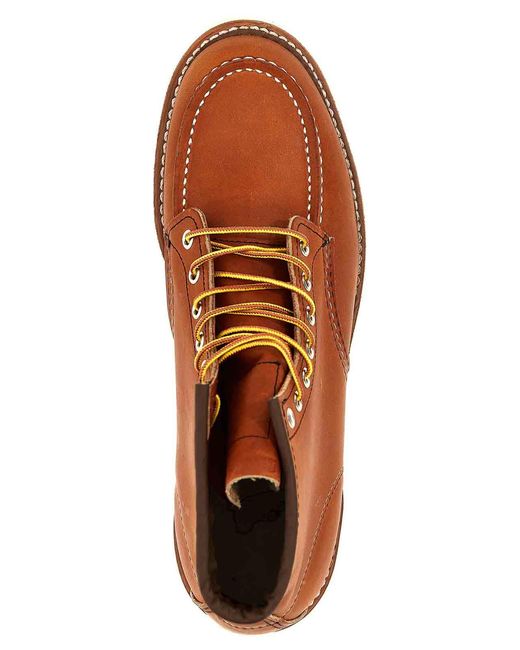 Red Wing Brown 'Classic Moc' Ankle Boots for men