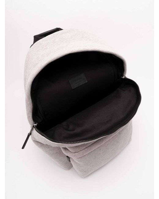 Palm Angels Gray 'Spray Curved Logo' Backpack for men