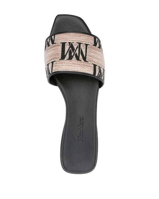 Max Mara White Logo Sandals