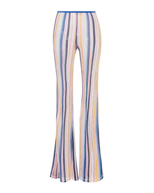 Missoni Blue High-waisted Flared Trousers