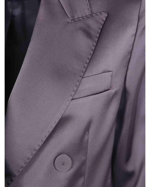 DR. HOPE Purple Double Breasted Blazer Jacket
