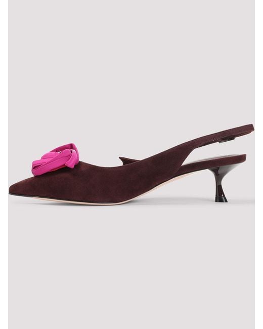 Roger Vivier Purple Suede Slingback