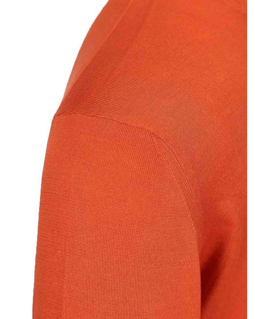 FILIPPO DE LAURENTIIS Orange Crew Neck T-Shirt for men