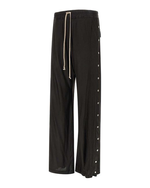 Rick Owens Black Wide Pusher Pants for men