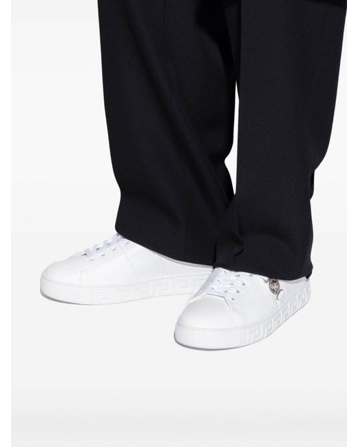 Versace White Low-Top Sneakers for men