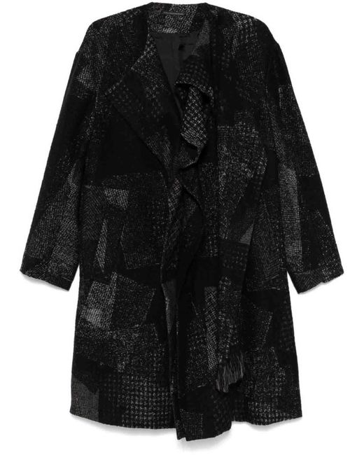 Y's Yohji Yamamoto Black Ka-Scarf Coat