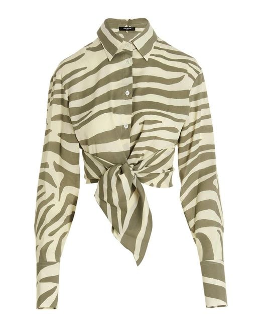 Balmain White Zebra Shirt