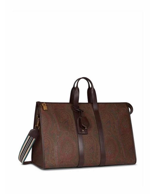 Etro Brown Arnica Large Travel Bag for men