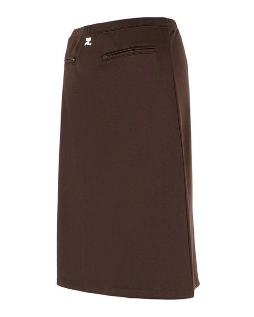 Courreges Brown Polyester Skirt