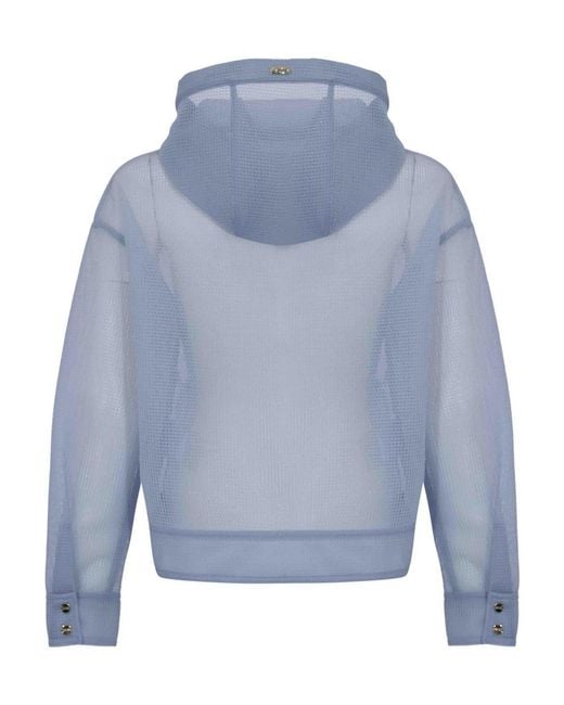 Herno Blue See-Through Mesh Jacket