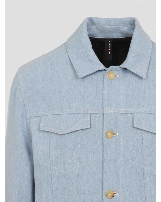 Kiton Blue Jacket for men