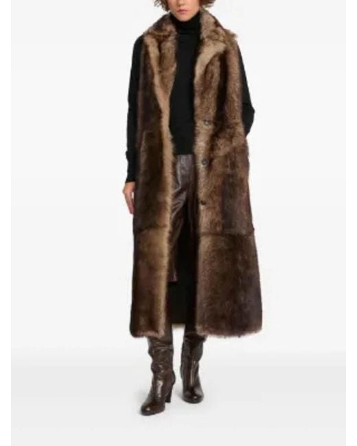 Yves Salomon Natural Toscana Folk Lamb Vest 125Cm