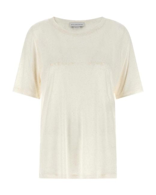 Stella McCartney White Beads Embroidery T-Shirt