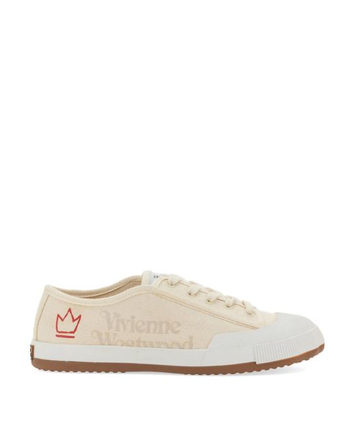Vivienne Westwood White Animal Gym Sneakers
