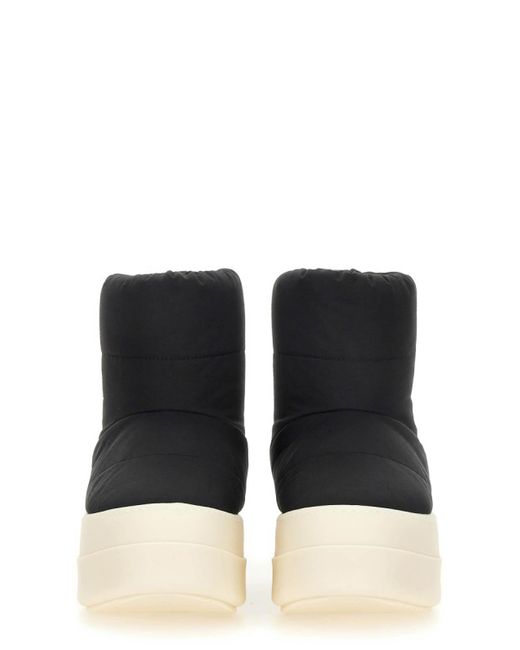Rick Owens Black Quilted Padded Boots