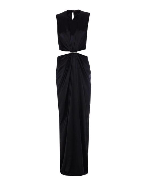 Max Mara Black Silk Satin Dress