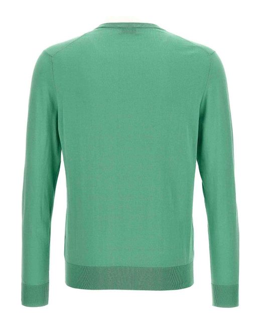 Ballantyne Green Cotton Sweater for men