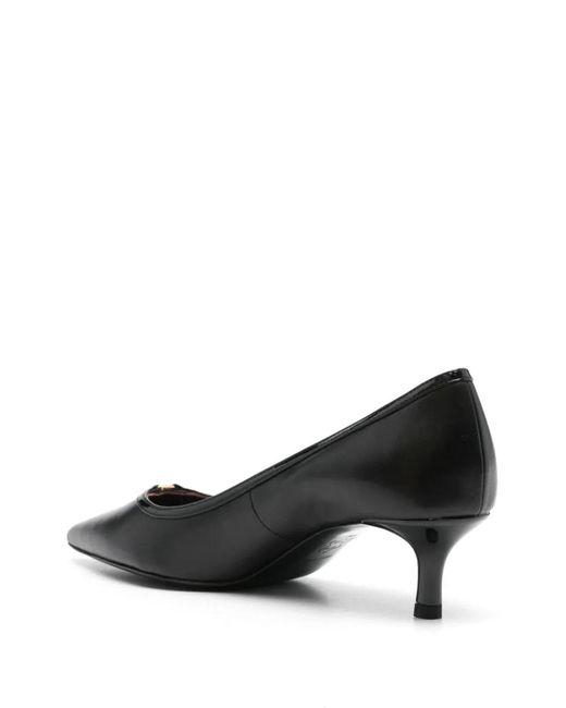 Tory Burch Black Elegant Double T Buckle Pumps