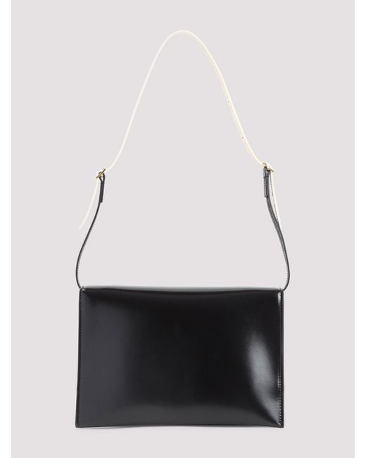 Jil Sander White File Shoulder Bag