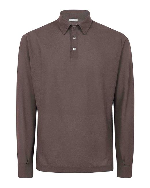 Zanone Brown Polo Shirt for men