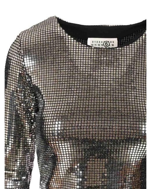 MM6 by Maison Margiela Gray Long-Sleeved Top