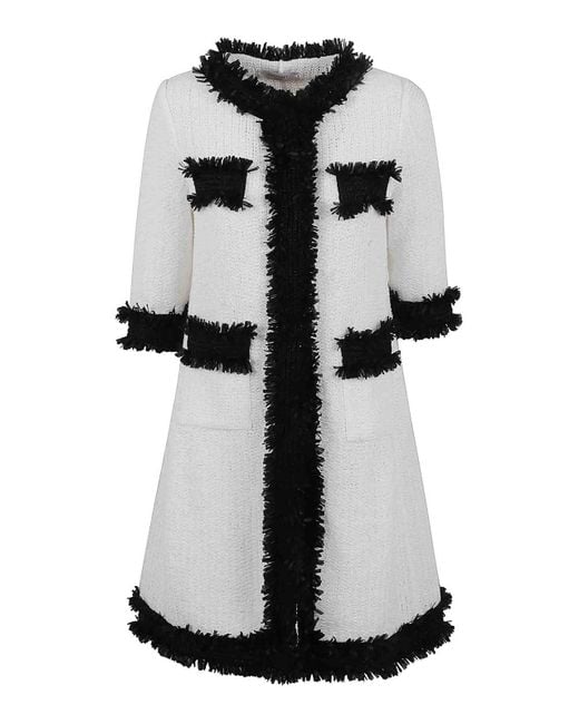 Charlott White Tropical Roundneck Jacket