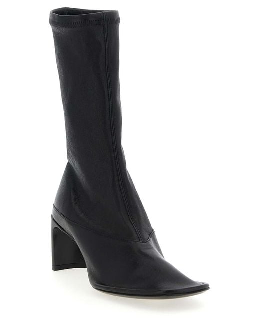 Jil Sander Black Nappa Ankle Boots