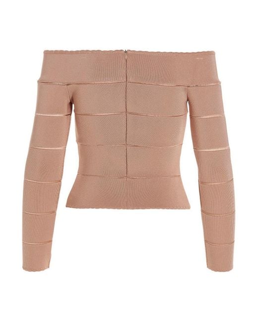 Alexandre Vauthier White Off-Shoulder Top