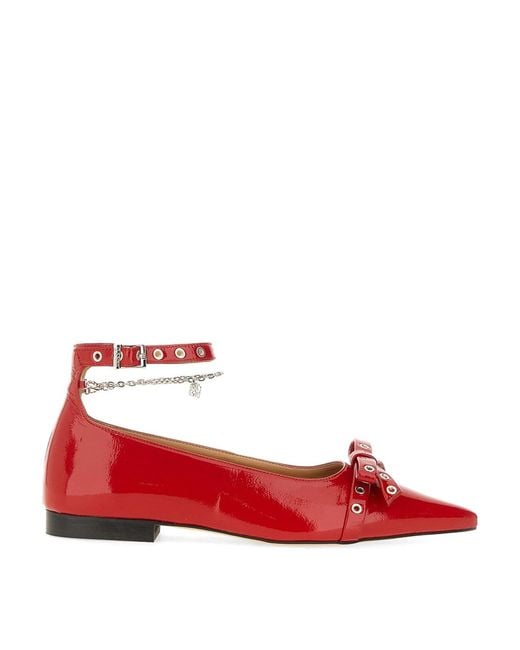 Ganni Red Flats