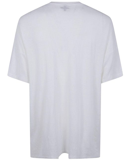 MD75 White Linen Oversized T-Shirt for men