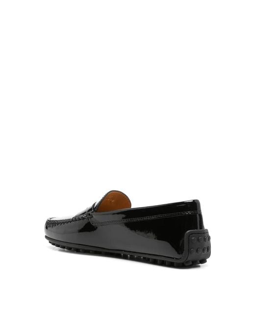 Tod's Black Rubber 10L Moccasin