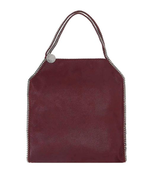 Stella McCartney Purple Large Burgundy Tote Bag