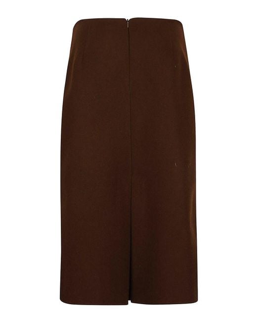 Ermanno Scervino Brown Midi Skirt