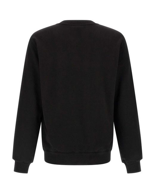 Dolce & Gabbana Black Heraldic Patch Sweatshirt for men