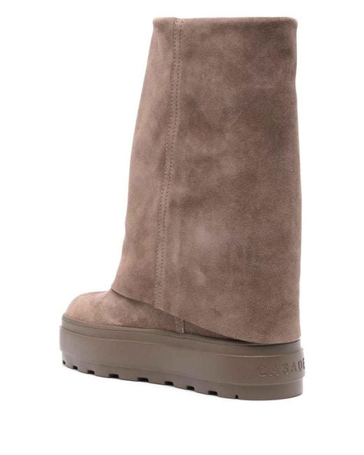 Casadei Brown Suede Double-Face Boots