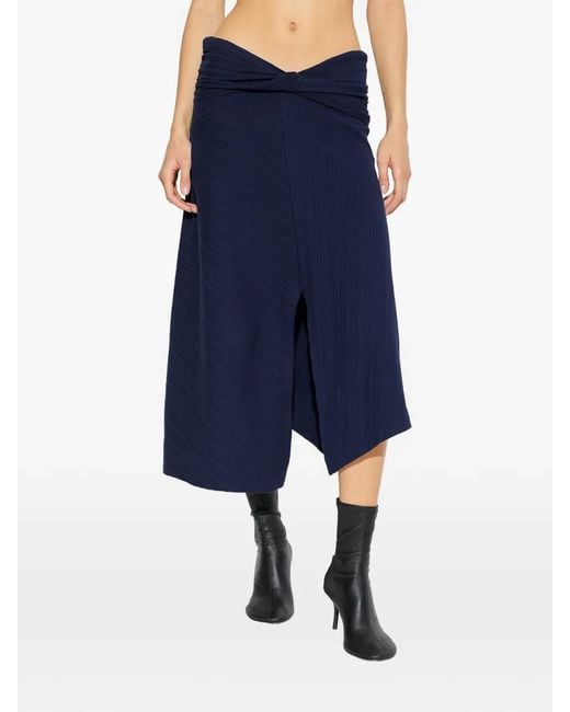 Victoria Beckham Blue Ribbed Top